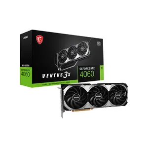 MSI GeForce RTX 4060 VENTUS 3X 8G OC 8GB GDDR6 Graphics Card, Triple Fan Cooling, PCIe 4.0, HDMI 2.1a, DisplayPort 1.4a