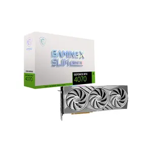 MSI GeForce RTX 4070 GAMING X SLIM WHITE 12G 12GB GDDR6X Graphics Card, Triple Fan Cooling, PCIe 4.0, HDMI 2.1a, DisplayPort 1.4a