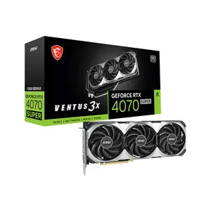 MSI GeForce RTX 4070 SUPER 12G VENTUS 3X OC 12GB GDDR6X Graphics Card, Triple Fan Cooling, PCIe 4.0, HDMI 2.1a, DisplayPort 1.4a