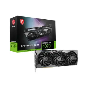 MSI GeForce RTX 4070 Ti GAMING X SLIM 12G 12GB GDDR6X Graphics Card, Triple Fan Cooling, PCIe 4.0, HDMI 2.1a, DisplayPort 1.4a
