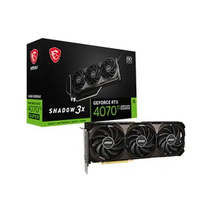 MSI GeForce RTX 4070 Ti SUPER 16G SHADOW 3X OC 16GB GDDR6X Graphics Card, Triple Fan Cooling, PCIe 4.0, HDMI 2.1a, DisplayPort 1.4a
