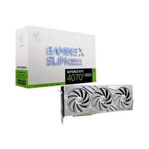 MSI GeForce RTX 4070 Ti SUPER 16G GAMING X SLIM WHITE 16GB GDDR6X Graphics Card, Triple Fan Cooling, PCIe 4.0, HDMI 2.1a, DisplayPort 1.4a
