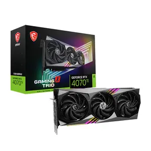 MSI GeForce RTX 4070 Ti GAMING X TRIO 12G 12GB GDDR6X Graphics Card, Triple Fan Cooling, PCIe 4.0, HDMI 2.1a, DisplayPort 1.4a