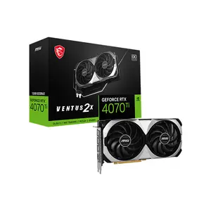 MSI GeForce RTX 4070 Ti VENTUS 2X 12G OC 12GB GDDR6X Graphics Card, Dual Fan Cooling, PCIe 4.0, HDMI 2.1a, DisplayPort 1.4a