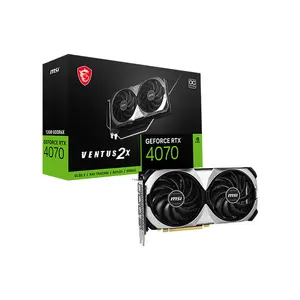 MSI GeForce RTX 4070 VENTUS 2X 12G OC 12GB GDDR6X Graphics Card, Dual Fan Cooling, PCIe 4.0, HDMI 2.1a, DisplayPort 1.4a