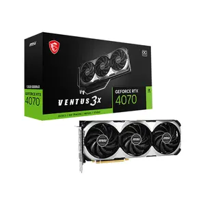 MSI GeForce RTX 4070 VENTUS 3X 12G OC 12GB GDDR6X Graphics Card, Triple Fan Cooling, PCIe 4.0, HDMI 2.1a, DisplayPort 1.4a