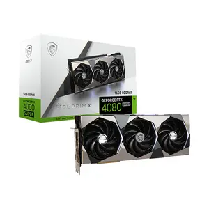MSI GeForce RTX 4080 SUPER 16G SUPRIM X 16GB GDDR6X Graphics Card, Triple Fan Cooling, PCIe 4.0, HDMI 2.1a, DisplayPort 1.4a