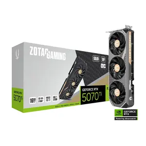 ZOTAC GAMING GeForce RTX 5070 Ti SOLID SFF OC 16GB GDDR7 Graphics Card, PCIe 5.0, IceStorm 2.0 Cooling, White LED, HDMI 2.1b, DisplayPort 2.1b