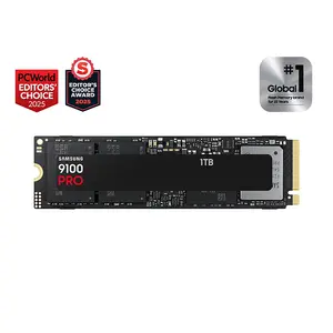 Samsung 9100 PRO 1TB PCIe Gen5 x4 NVMe M.2 2280 Internal SSD, PCIe 5.0 Interface, Ultra-High-Speed Storage Performance, High-Speed Gaming and Professional Workstation Solid State Drive