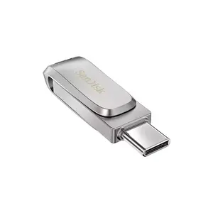SanDisk Ultra Dual Drive Luxe USB Type-C OTG Flash Drive, All-Metal USB Type-C & USB Type-A Dual Connector, USB 3.2 Gen 1, Up to 150MB/s Read Speed, Premium Portable Storage