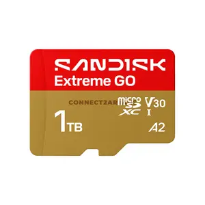 SanDisk Extreme Go microSD UHS-I Memory Card, Up to 2TB Capacity, Up to 240MB/s Read & 160MB/s Write Speed, U3 V30, microSDXC & High-Durability Storage