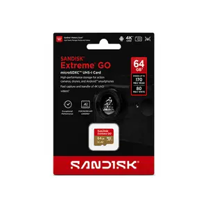 SanDisk Extreme Go microSD UHS-I Memory Card, Up to 2TB Capacity, Up to 240MB/s Read & 160MB/s Write Speed, U3 V30, microSDXC & High-Durability Storage