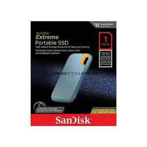 SanDisk Extreme Portable SSD E61 1TB External Solid State Drive, USB 3.2 Gen 2 Type-C, Up to 1050MB/s Read & 1000MB/s Write, IP65 Water & Dust Resistant, 3-Meter Drop Protection, NVMe Storage