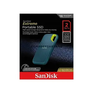 SanDisk Extreme Portable SSD E61 2TB External Solid State Drive, USB 3.2 Gen 2 Type-C, Up to 1050MB/s Read & 1000MB/s Write, IP65 Water & Dust Resistant, 3-Meter Drop Protection, NVMe Storage