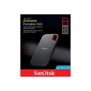 SanDisk Extreme Portable SSD 500GB External Solid State Drive, High-Speed USB-C Connectivity, Rugged Portable Design, Reliable External Storage Solution for Backup and Content Creation