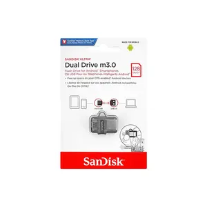 SanDisk Ultra Dual Drive m3.0 USB 3.0 OTG Flash Drive, USB Type-A & Micro-USB Dual Connector, Up to 150MB/s Read Speed, Android Smartphone USB Drive