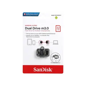 SanDisk Ultra Dual Drive m3.0 USB 3.0 OTG Flash Drive, USB Type-A & Micro-USB Dual Connector, Up to 150MB/s Read Speed, Android Smartphone USB Drive