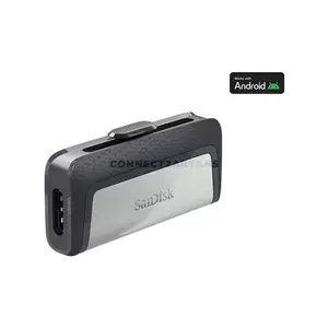 SanDisk Ultra Dual Drive USB Type-C SDDDC2 USB 3.1 Gen 1 Flash Drive, Up to 256GB Capacity, Up to 150MB/s Read Speed, Dual USB-C & USB-A Connectors, OTG Support & Retractable Design