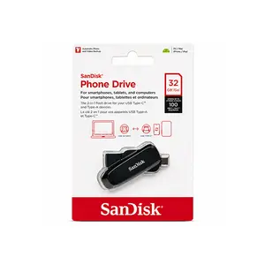 SanDisk Phone Drive for Android SDDDC6 USB 3.2 Gen 1 Dual USB-C & USB-A Flash Drive, Up to 512GB Capacity, Up to 100MB/s Read Speed, OTG Support & SanDisk App Backup