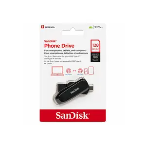 SanDisk Phone Drive for Android SDDDC6 USB 3.2 Gen 1 Dual USB-C & USB-A Flash Drive, Up to 512GB Capacity, Up to 100MB/s Read Speed, OTG Support & SanDisk App Backup