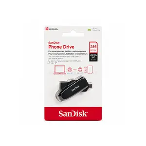 SanDisk Phone Drive for Android SDDDC6 USB 3.2 Gen 1 Dual USB-C & USB-A Flash Drive, Up to 512GB Capacity, Up to 100MB/s Read Speed, OTG Support & SanDisk App Backup