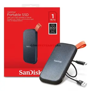 SanDisk Portable SSD SDSSDE30-1T00-G26 1TB External Solid State Drive, USB 3.2 Gen 2 Interface, USB-C Connector, Up to 800MB/s Sequential Read Speed, Two-Meter Drop Protection