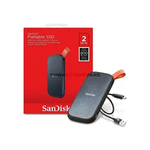 SanDisk Portable SSD SDSSDE30-2T00-G26 2TB External Solid State Drive, USB 3.2 Gen 2 Interface, USB-C Connector, Up to 800MB/s Sequential Read Speed, Two-Meter Drop Protection