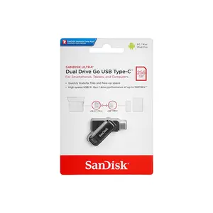 SanDisk Ultra Dual Drive Go USB Type-C OTG Flash Drive, USB Type-C & USB Type-A Dual Connector, Up to 150MB/s Read Speed, USB 3.2 Gen 1 Portable Storage