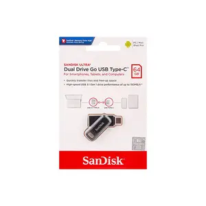 SanDisk Ultra Dual Drive Go USB Type-C OTG Flash Drive, USB Type-C & USB Type-A Dual Connector, Up to 150MB/s Read Speed, USB 3.2 Gen 1 Portable Storage