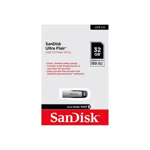 SanDisk Ultra Flair USB 3.2 Gen 1 Flash Drive, USB Type-A Metal USB Drive, Up to 150MB/s Read Speed, High-Speed Portable Storage