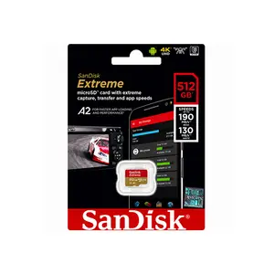 SanDisk Extreme microSDHC/SDXC UHS-I Memory Card with SD Adapter, A2 U3 V30 Class 10, Up to 190MB/s Read Speed, 4K UHD Storage Card