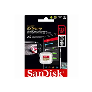 SanDisk Extreme microSDHC/SDXC UHS-I Memory Card with SD Adapter, A2 U3 V30 Class 10, Up to 190MB/s Read Speed, 4K UHD Storage Card