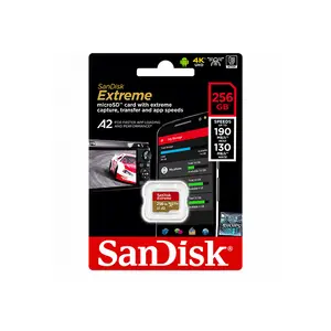 SanDisk Extreme microSDHC/SDXC UHS-I Memory Card with SD Adapter, A2 U3 V30 Class 10, Up to 190MB/s Read Speed, 4K UHD Storage Card