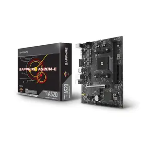 SAPPHIRE A520M-E Micro-ATX Motherboard, AMD A520 Chipset, AM4 Socket, DDR4 Memory Support, Reliable Ryzen Desktop Platform Motherboard