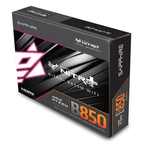 SAPPHIRE B850M NITRO+ WIFI Micro-ATX Motherboard, AMD B850 Chipset, AM5 Socket, DDR5 Memory Support, WiFi Connectivity, High-Performance Ryzen Gaming Platform Motherboard