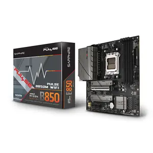 Sapphire B850M PULSE WIFI Motherboard, AMD B850 Chipset, AM5 Socket, DDR5 Memory Support, WiFi 6E Connectivity, Micro-ATX Gaming Motherboard