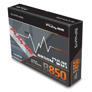 Sapphire B850M PULSE WIFI Motherboard, AMD B850 Chipset, AM5 Socket, DDR5 Memory Support, WiFi 6E Connectivity, Micro-ATX Gaming Motherboard