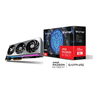 SAPPHIRE NITRO+ Radeon RX 7900 XT Vapor-X Graphics Card, 20GB GDDR6 Memory, 2560MHz Boost Clock, Vapor-X Cooling Technology, Triple Fan Thermal Design, RDNA 3 High-End Gaming GPU