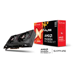 SAPPHIRE PULSE Radeon RX 9060 XT Graphics Card, 16GB GDDR6 Memory, 3290MHz Boost Clock, Dual Fan Cooling Design, RDNA 4 High-Performance Gaming GPU