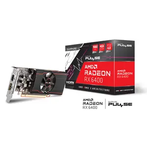 SAPPHIRE PULSE Radeon RX 6400 Graphics Card, 4GB GDDR6 Memory, 2321MHz Boost Clock, Compact Single Fan Cooling Design, RDNA 2 Entry-Level Gaming and Display GPU
