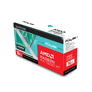 SAPPHIRE PULSE Radeon RX 7600 XT Graphics Card, 16GB GDDR6 Memory, 2810MHz Boost Clock, Dual Fan Cooling Design, RDNA 3 High-Refresh-Rate 1080p Gaming GPU