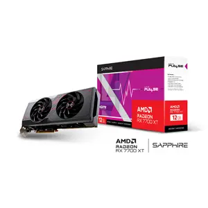 SAPPHIRE PULSE Radeon RX 7700 XT Graphics Card, 12GB GDDR6 Memory, 2544MHz Boost Clock, Dual Fan Cooling Design, RDNA 3 High-Performance Gaming GPU
