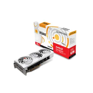 SAPPHIRE PURE Radeon RX 7800 XT Graphics Card, 16GB GDDR6 Memory, 2475MHz Boost Clock, Triple Fan Cooling System, White Edition RDNA 3 High-Performance 1440p Gaming GPU
