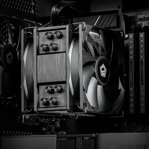 ID-COOLING SE-214 XT PLUS CPU Air Cooler, Dual Fan Single Tower High Performance Cooling System for Intel and AMD Platforms
