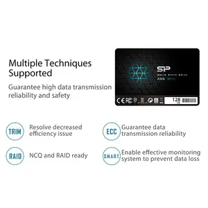 Silicon Power Ace A55 128GB 2.5-Inch SATA III Internal SSD, Up to 460MB/s Read & 360MB/s Write Speed, 3D NAND, SLC Cache, 7mm Slim Design, TRIM & S.M.A.R.T.