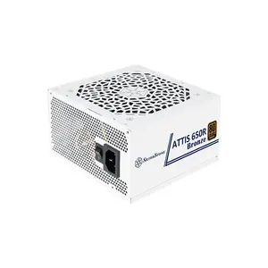 SilverStone ATTIS 650R Bronze 650W Power Supply, 80 PLUS Bronze Certified Efficiency, ATX 3.1 and PCIe 5.1 Ready, 120mm Silent Cooling Fan, Reliable Gaming PSU White