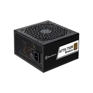 SilverStone ATTIS 750R Bronze 750W Power Supply, 80 PLUS Bronze Certified Efficiency, ATX 3.1 and PCIe 5.1 Ready, 120mm Silent Cooling Fan, Reliable Gaming PSU Black