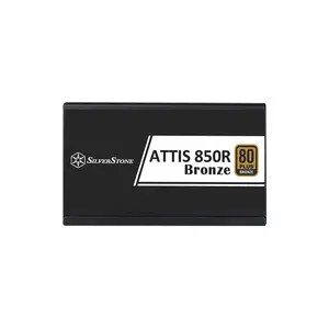SilverStone ATTIS 850R 850W Power Supply, 80 PLUS Bronze Certified Efficiency, ATX 3.1 and PCIe 5.1 Ready, 120mm Silent Cooling Fan, Reliable Performance PSU Black