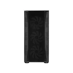 SilverStone SST-FAB1B-PRO-V2 FARA B1 PRO V2 Mid Tower Gaming Case, Tempered Glass Side Panel, Pre-Installed ARGB Fans, ATX Motherboard Support, High Airflow Design PC Chassis Black