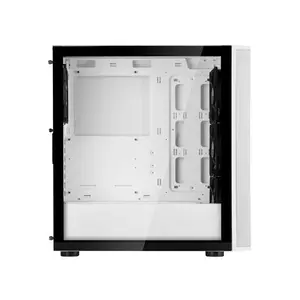 SilverStone SST-FAR1W-PRO-V2 FARA R1 PRO V2 Mid Tower Gaming Case, Tempered Glass Side Panel, Pre-Installed ARGB Fans, ATX Motherboard Support, High Airflow PC Chassis White